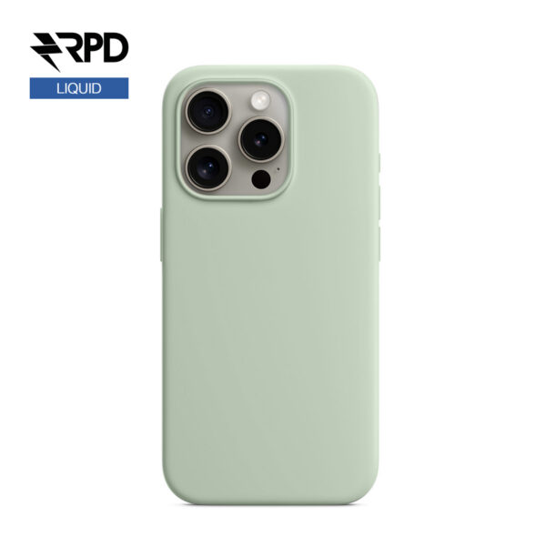 iPhone 15 - Custodia in silicone morbido alla menta, liquido (versione Magsafe)