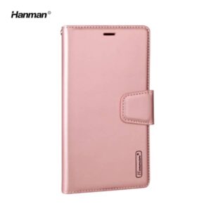 Apple iPhone 5/5S/SE (2016) - Hanman Mill Flip Case with 3 card slots, rose gold