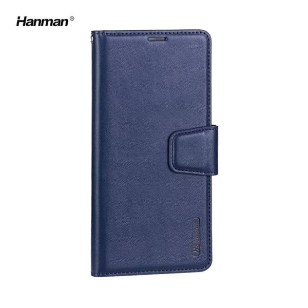 Samsung Galaxy A70 (2019) - Hanman Mill Flip Case avec 3 emplacements pour cartes, bleu foncé – Image 2