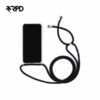 iPhone 16 Pro - Handykette / Necklace – Transparent mit praktischem schwarzem Band