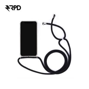 Samsung S21 Ultra - Handykette / Necklace – Transparent mit praktischem schwarzem Band