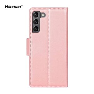 Samsung Galaxy A70 (2019) - Hanman Mill flip case with 3 card slots, rose gold
