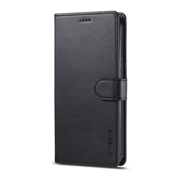 iPhone 15 Pro - LC.IMEEKE Wallet case with 3 card slots & magnetic closure, black - Image 2