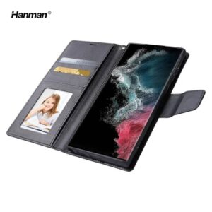 Samsung Galaxy A72 5G - Hanman Mill flip case with 3 card slots, black