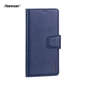 Apple iPhone 15 - Hanman Mill Flip Case with 3 card slots, dark blue