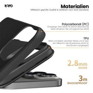 iPhone 12 / 12 Pro - Etui extérieur Rugged Armor avec MagSafe, noir