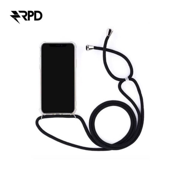 Samsung S21 Plus - Necklace - Transparent with practical black strap