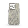 iPhone 12 / 12 Pro - Coque arrière Brush Texture, argent