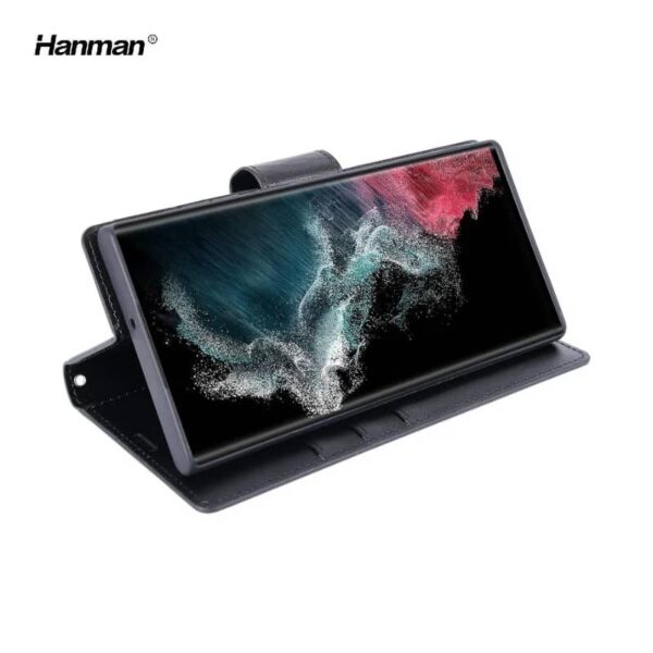 Samsung Galaxy A72 5G - Hanman Mill flip case with 3 card slots, black - Image 3