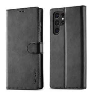 Samsung Galaxy S10 - LC.IMEEKE Wallet case with 3 card slots & magnetic closure, black