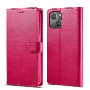 iPhone 16 Plus - LC.IMEEKE Wallet case with 3 card slots & magnetic closure, Pink