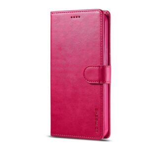 iPhone 16 - LC.IMEEKE Wallet case with 3 card slots & magnetic closure, pink