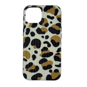 iPhone 14 Pro - Leoparden Muster mit Rillen Struktur