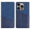 iPhone 16 Pro Max - Muxma zwei Kartenfächer Flip Case blau