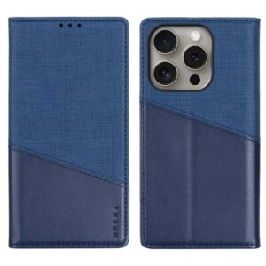 iPhone 16 Pro Max - Muxma zwei Kartenfächer Flip Case blau