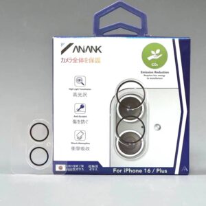 ANANK iPhone 16/16 Plus - Vetro blindato per fotocamera posteriore - Protezione HD