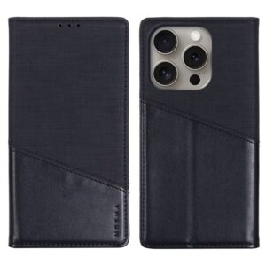iPhone 16 Pro - Muxma zwei Kartenfächer Flip Case schwarz