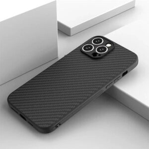 iPhone 12 - Custodia Carbon look, nera