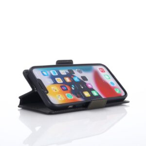 iPhone 7/8/SE 2020/SE 2022- Custodia Flip Muxma con tre slot per carte verde oliva scuro