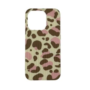 iPhone 14 Pro Max - Pinkes Leoparden Muster mit Rillen Struktur