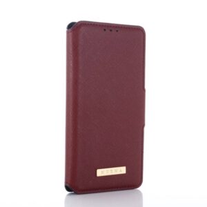 iPhone 15 Pro - Muxma mit drei Kartenfächern weinrot