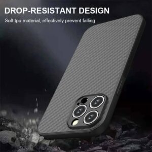 iPhone 16 Pro - Carbon-Optik Etui, schwarz