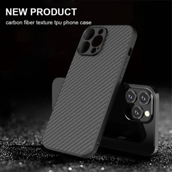 iPhone 15 - Carbon look case, black - Image 3