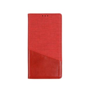 iPhone 16 Pro Max - Custodia flip Muxma con due slot per schede, rosso