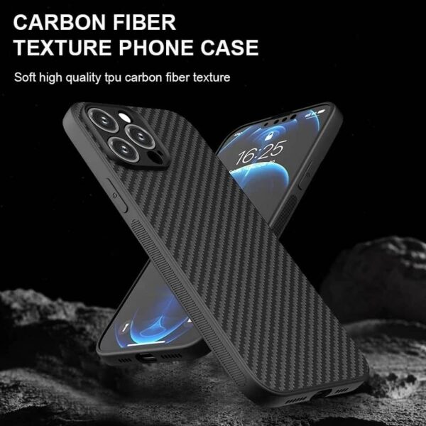 iPhone 15 - Carbon look case, black - Image 6