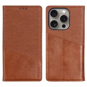 iPhone 16 Pro - Muxma zwei Kartenfächer Flip Case braun