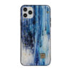 iPhone 14 Pro Max - TC Case D76 coque Ocean Glow, bleu-blanc avec accents dorés