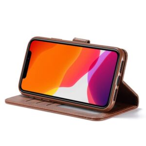 Galaxy S25 - LC.IMEEKE Etui portefeuille avec 3 fentes pour cartes & fermeture magnétique, marron