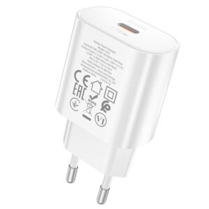 Hoco PD25W Charger (N22) - Hoco Ladestecker, Schnellladegerät aus Kunststoff, weiss