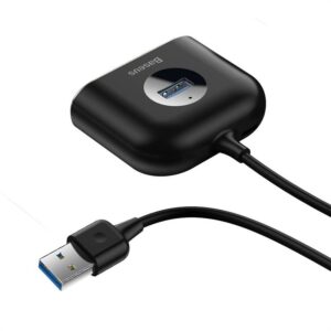 Baseus - Adattatore HUB USB 4 in 1, 1m, nero (CAHUB-AY01)