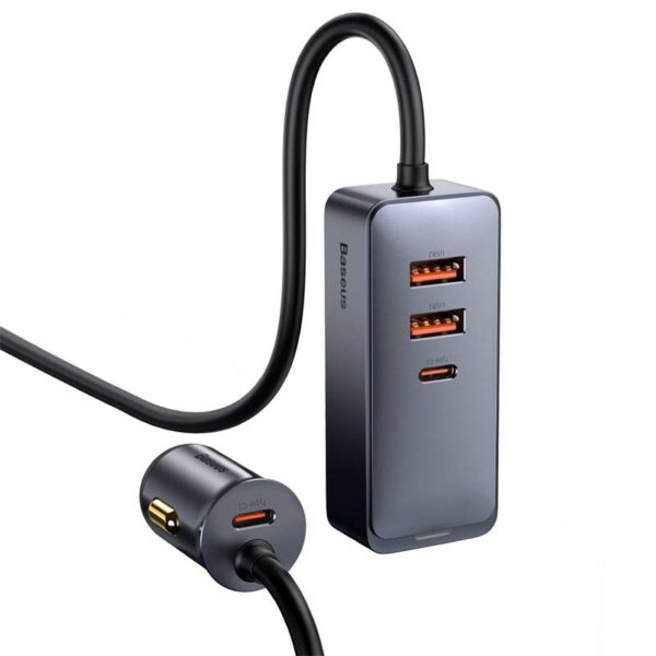 Baseus - Share Together PPS - Multi-port fast charger for car, 120W 2U+2C, gray (CCBT-A0G) - Image 5