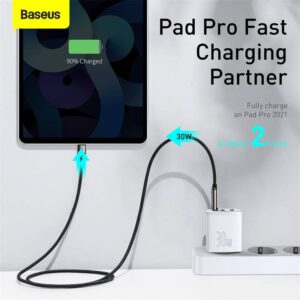 Baseus - Compact - Chargeur rapide 2U+C, 30W EU, Blanc (CCXJ-E02)