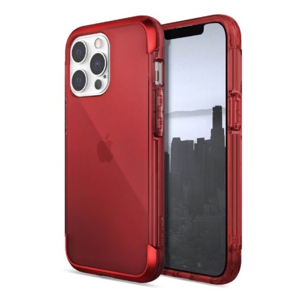 iPhone 13 Pro - Custodia trasparente Raptic/X-Doria Defence Air Rosso