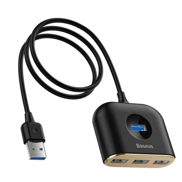 Baseus - Adaptateur HUB USB 4 en 1, 1m, noir (CAHUB-AY01) – Image 2