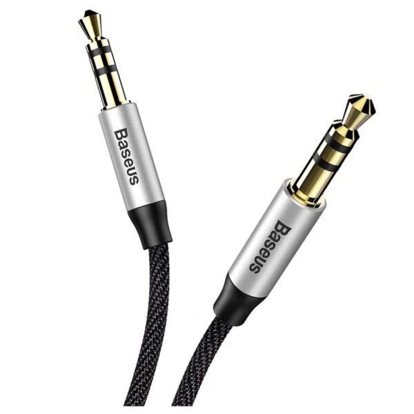 Baseus - Yiven - Audio cable (AUX to AUX), 1.5m, silver+black (CAM30-CS1)