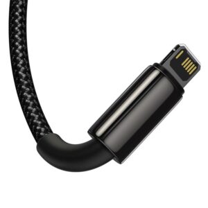 Baseus - Tungsten Gold - Cavo di ricarica rapida 3-in-1 da USB a M+L+C, 3,5A 1,5m, nero (CAMLTWJ-01)