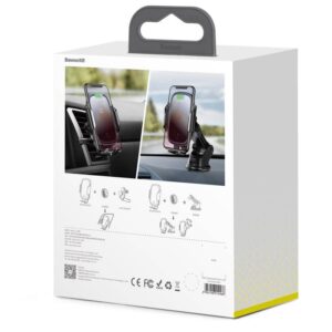 Baseus - Light Electric - Wireless charger with holder, 15W, Black (WXHW03-01)