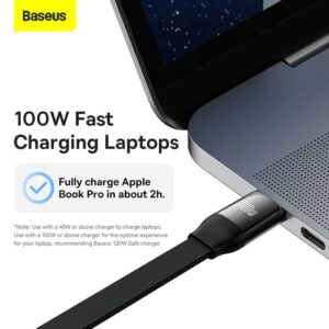 Baseus - Bright Mirror 2 Series - 3-in-1 fast charging cable, 100W 1.1m, Black (CAMJ010201)