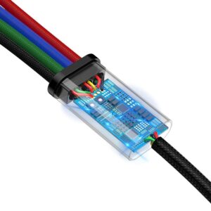 Baseus - 4-in-1 Schnellladekabel für iP+Type-C(2)+Micro, 3.5A 1.2m, Schwarz (CA1T4-B01)