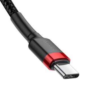 Baseus - Cafule - Type-C PD2.0 60W fast charging cable, 2m, red + black (CATKLF-H91)