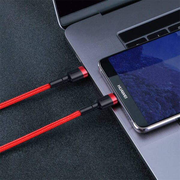 Baseus - Cafule - Type-C PD2.0 60W fast charging cable, 2m, red (CATKLF-H09) - Image 7