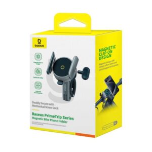 Baseus - Serie PrimeTrip - Portacellulare magnetico per bicicletta, nero (C40569000121-00)