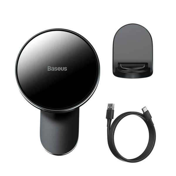 Baseus - Big Energy - Wireless Car Charger with Holder, Black (WXJN-01)