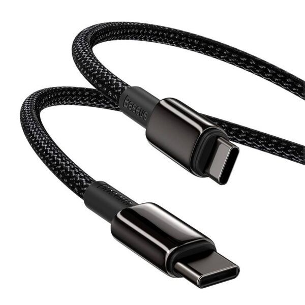 Baseus - Tungsten Gold - Fast charging cable Type-C to Type-C, 100W 1m, black (CATWJ-01) - Image 6