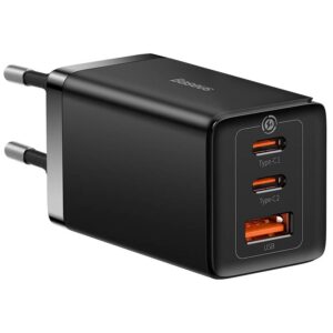 Baseus - GaN5 Pro - Fast charger 2C+U, 65W EU, Black (CCGP120201)