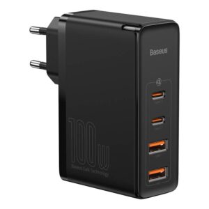 Baseus - GaN2 Pro - Fast charger 2C+2U, 100W EU, Black (CCGAN2P-L01)